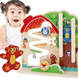 TOOKY TOY Drewniana Tablica Manipulacyjna Montessori Labirynt