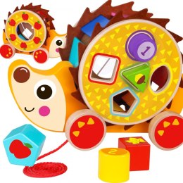 TOOKY TOY Duży Drewniany Sorter Jeż Do Ciągnięcia 2w1