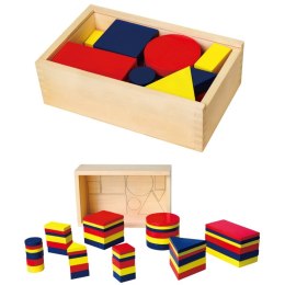 Drewniane Klocki Dienesa Figury geometryczne Viga Toys Montessori