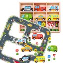 TOOKY TOY Droga Autostrada Puzzle + Pojazdy Samochody Znaki Drogowe