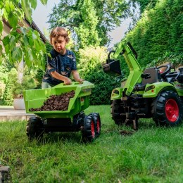 FALK Traktor CLAAS AVEC Zielony na Pedały z Przyczepką od 3 Lat