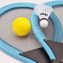 WOOPIE Duże Rakietki do Tenisa Badminton dla Dzieci Zestaw + Piłka Lotka